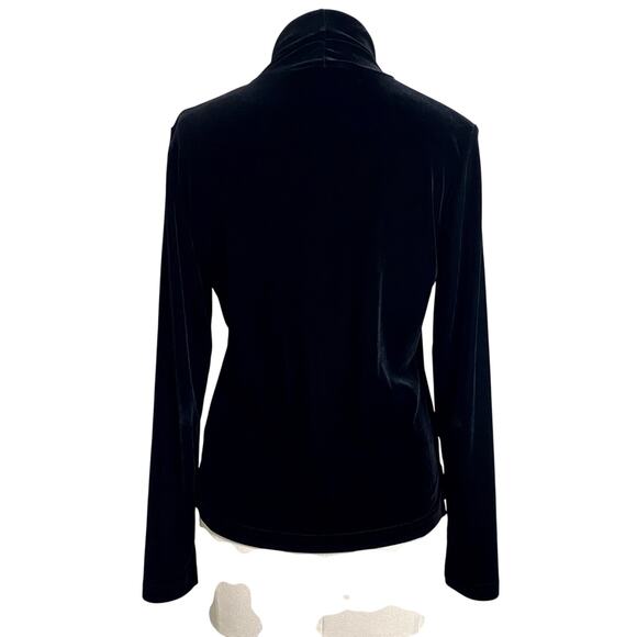 Vintage Sno Skins Chic Velvet 90's Grunge Gothic Minimalist Turtle Neck - Picture 11 of 16